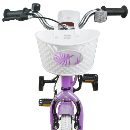 vidaXL Kids Bike 14 Inches for 3-5 Years Old Purple