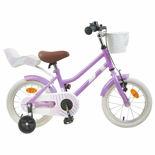 vidaXL Kids Bike 16 Inches for 4-6 Years Old Purple
