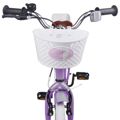 vidaXL Kids Bike 18 Inches for 5-7 Years Old Purple