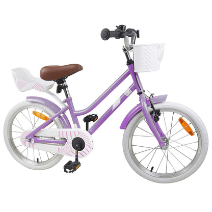 vidaXL Kids Bike 18 Inches for 5-7 Years Old Purple
