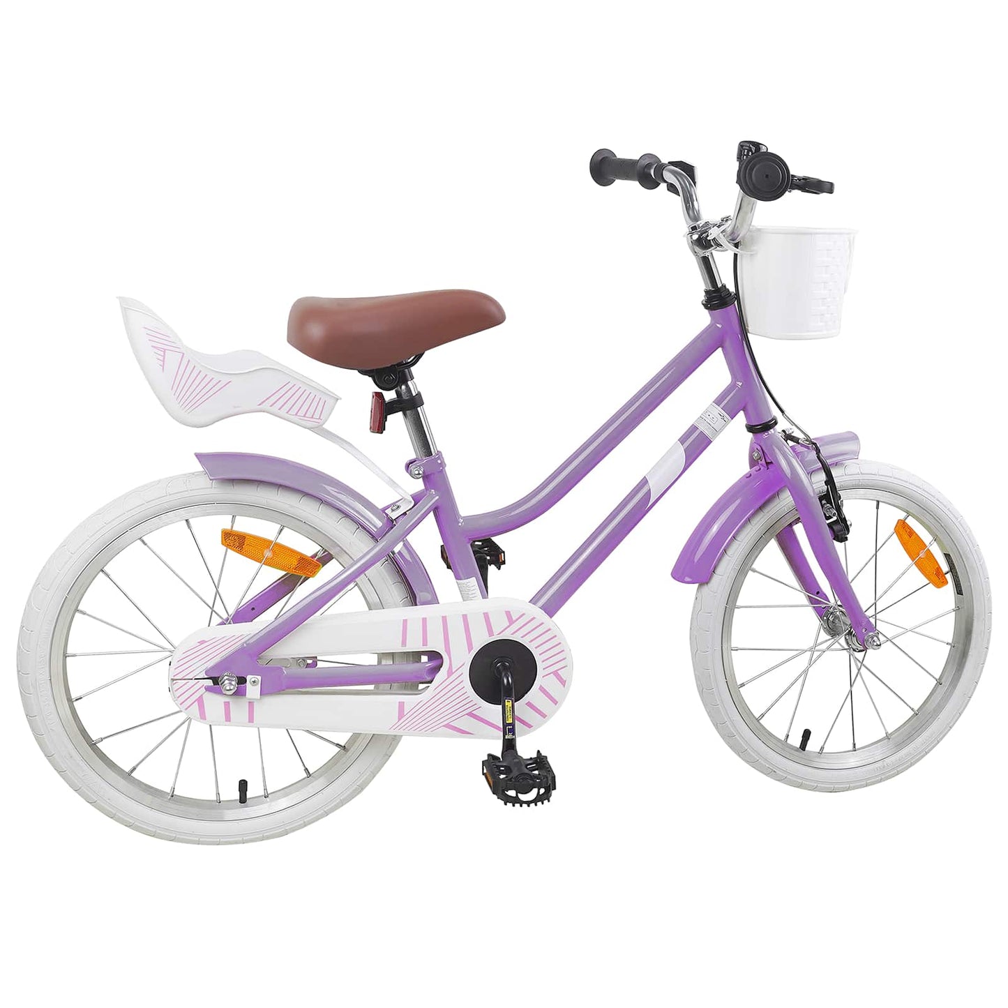 vidaXL Kids Bike 18 Inches for 5-7 Years Old Purple