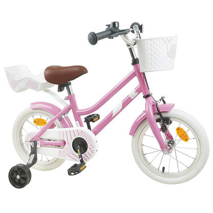vidaXL Kids Bike 12 Inches for 2-4 Years Old Light Pink