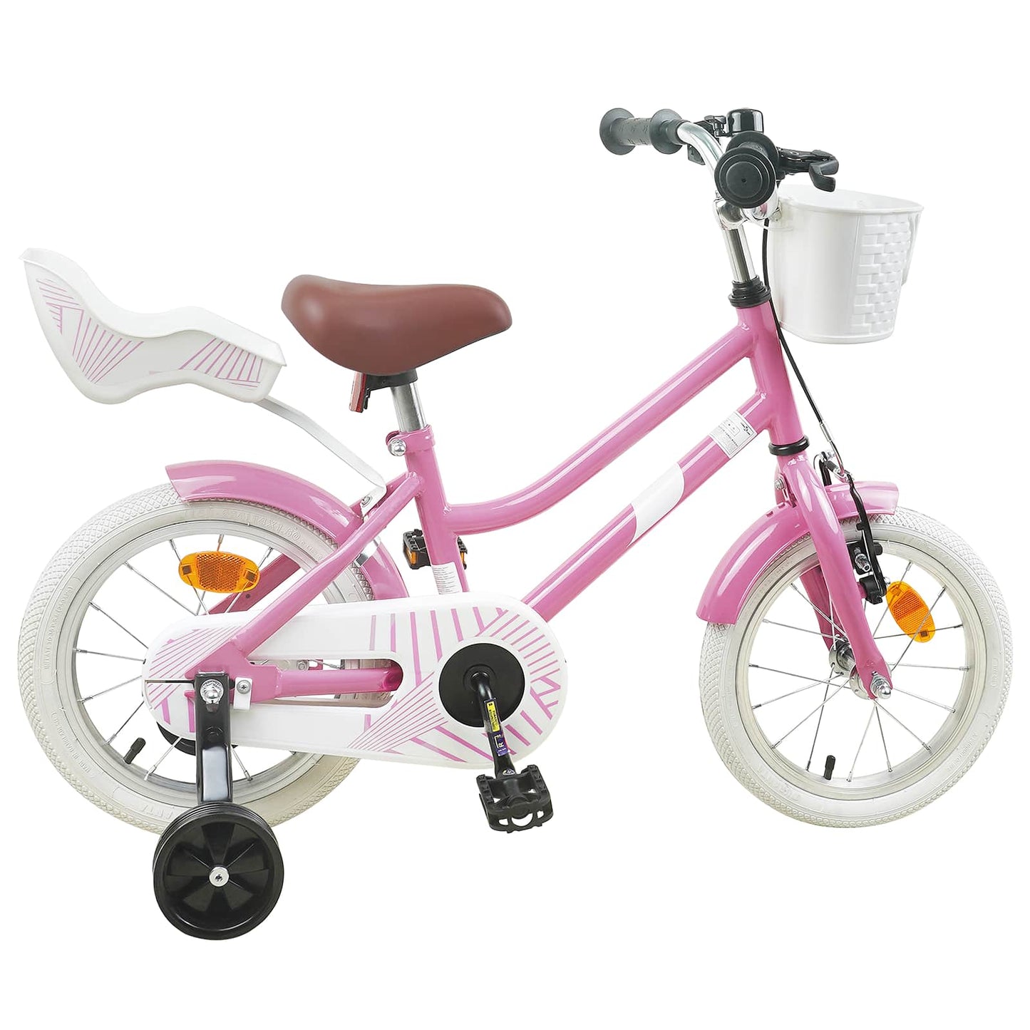 vidaXL Kids Bike 12 Inches for 2-4 Years Old Light Pink