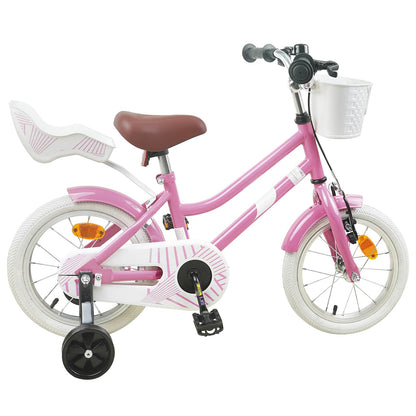 vidaXL Kids Bike 12 Inches for 2-4 Years Old Light Pink