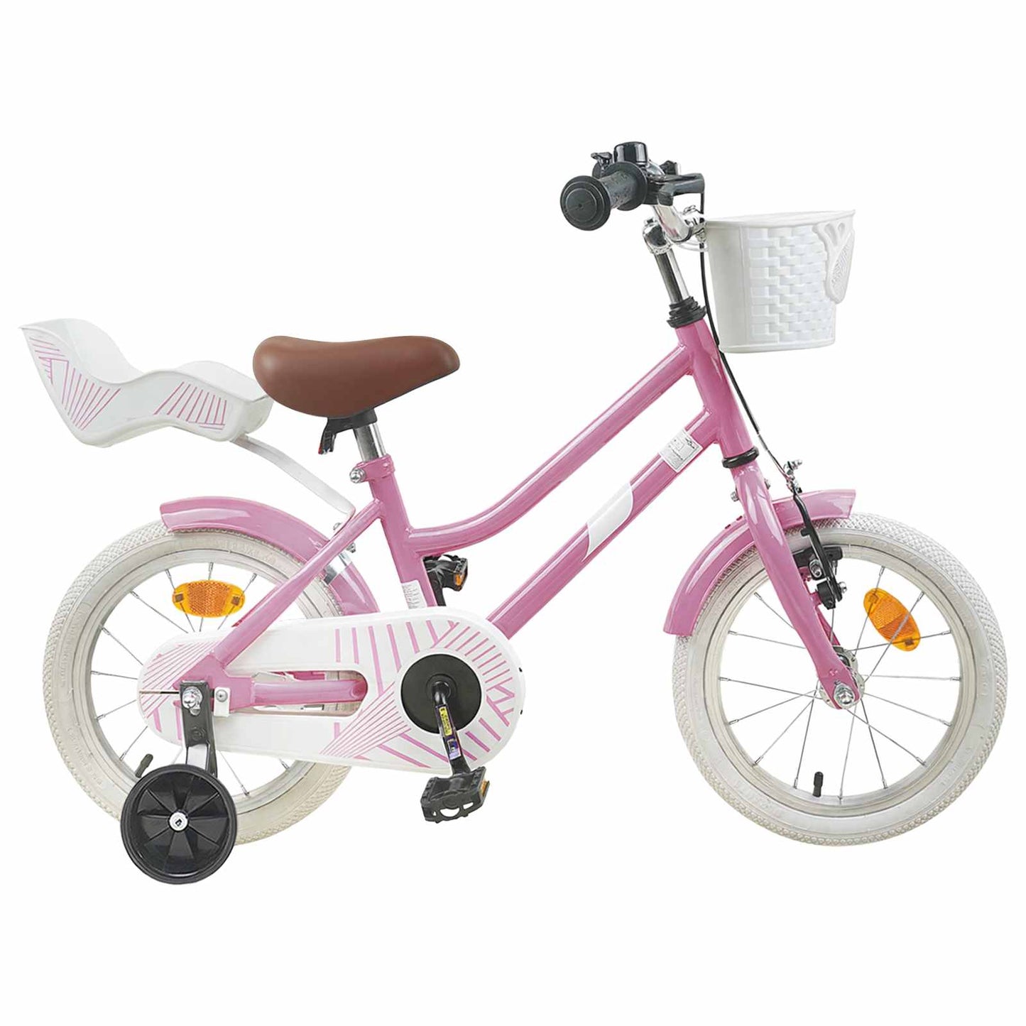 vidaXL Kids Bike 12 Inches for 2-4 Years Old Light Pink