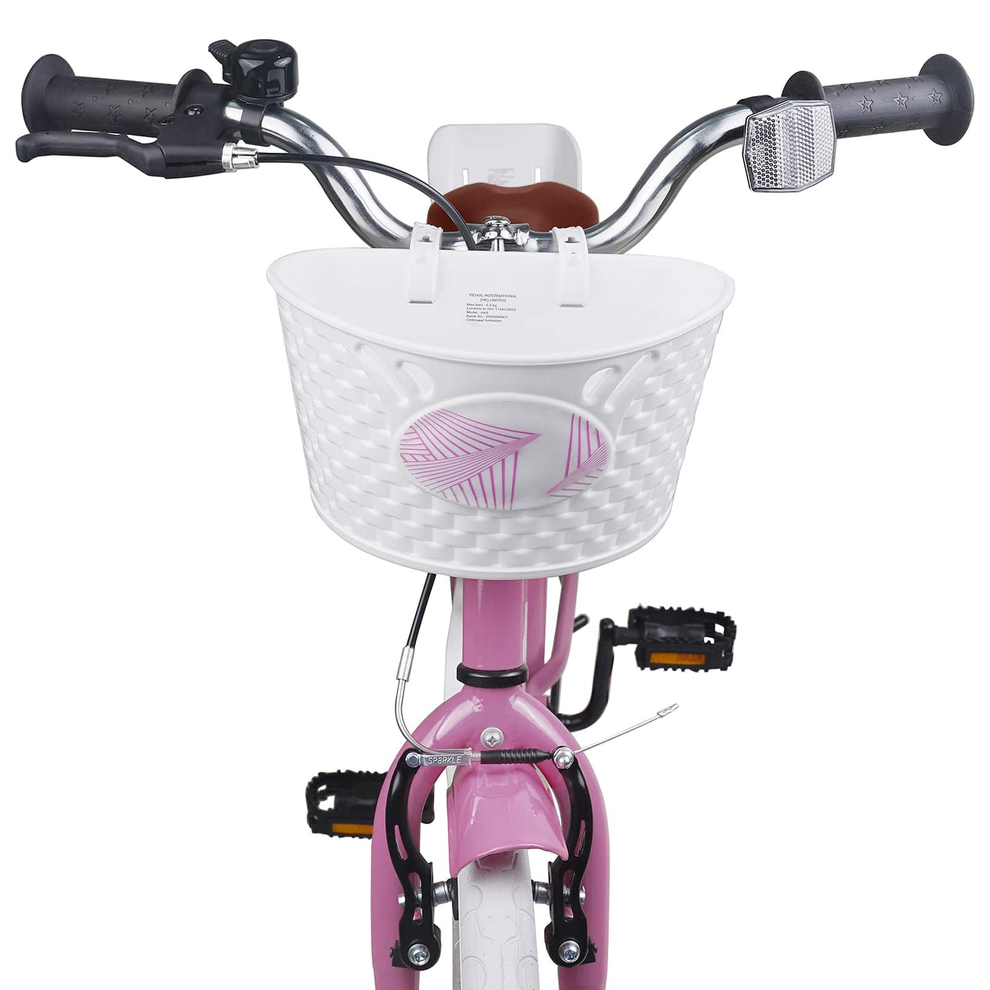 vidaXL Kids Bike 18 Inches for 5-7 Years Old Light Pink