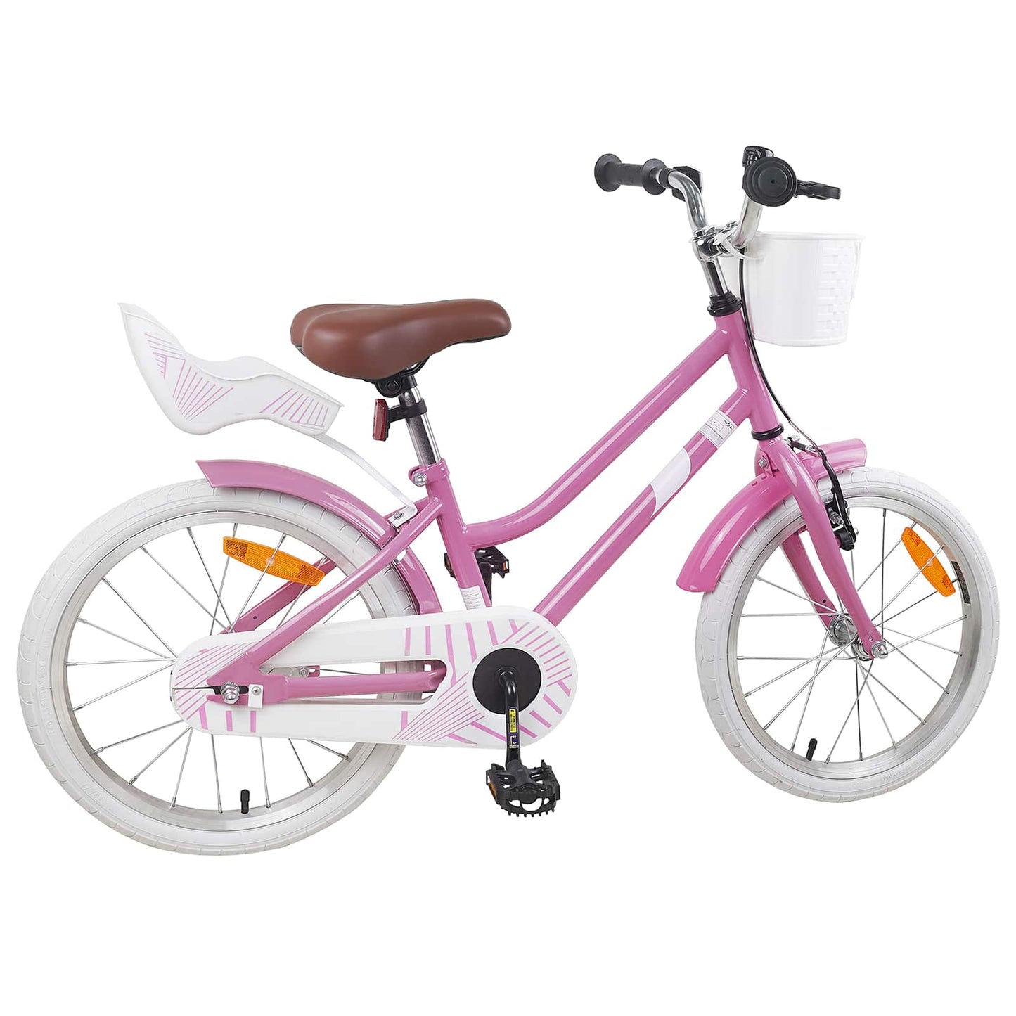 vidaXL Kids Bike 18 Inches for 5-7 Years Old Light Pink