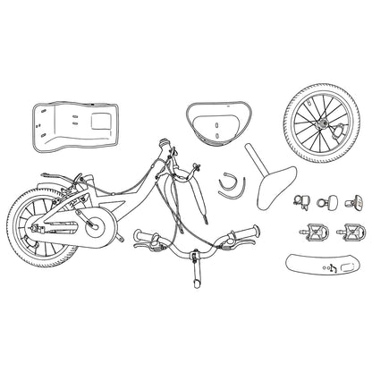 vidaXL Kids Bike 18 Inches for 5-7 Years Old Light Pink