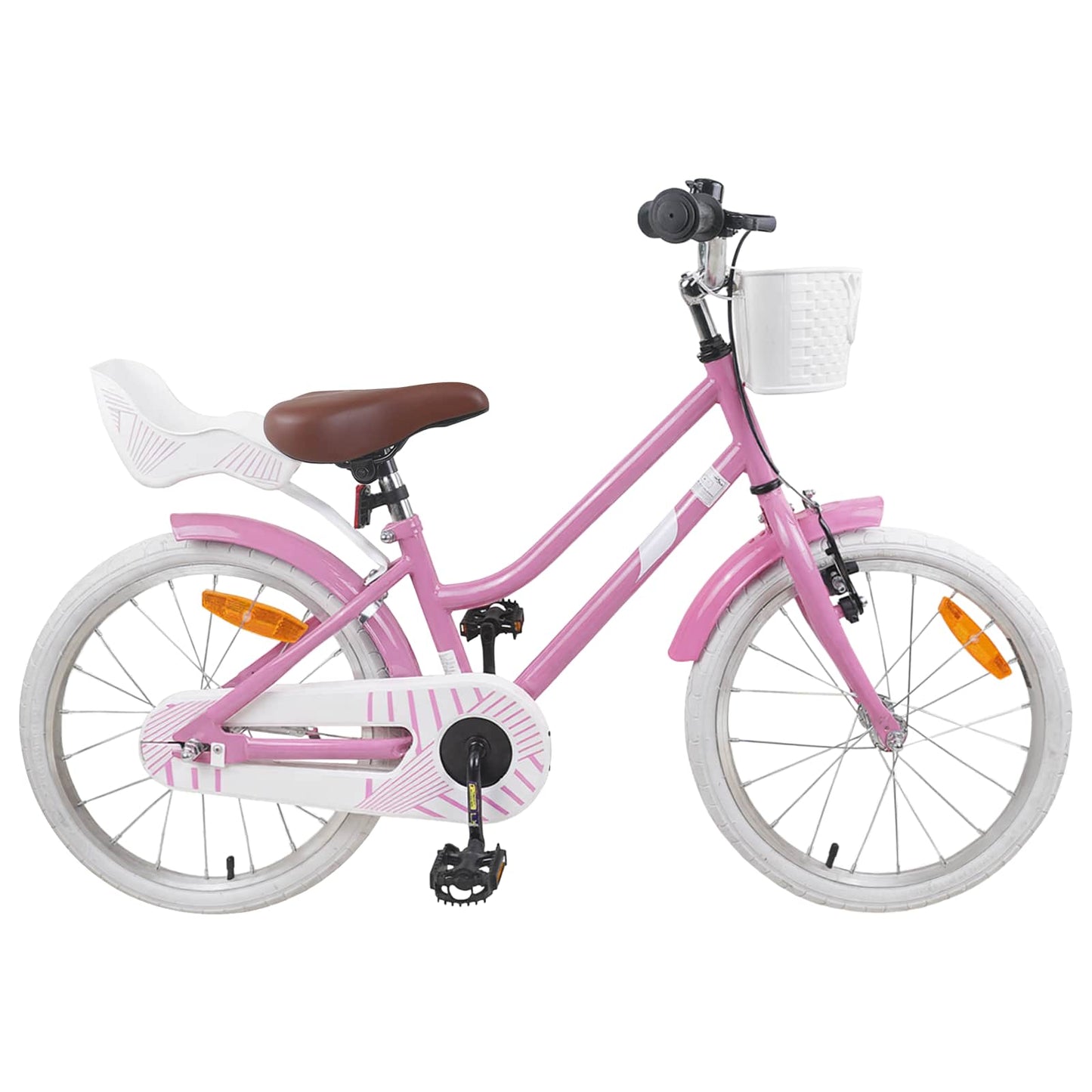 vidaXL Kids Bike 18 Inches for 5-7 Years Old Light Pink