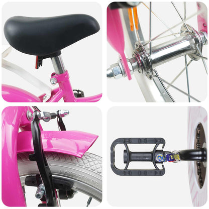vidaXL Kids Bike 12 Inches for 2-4 Years Old Dark Pink
