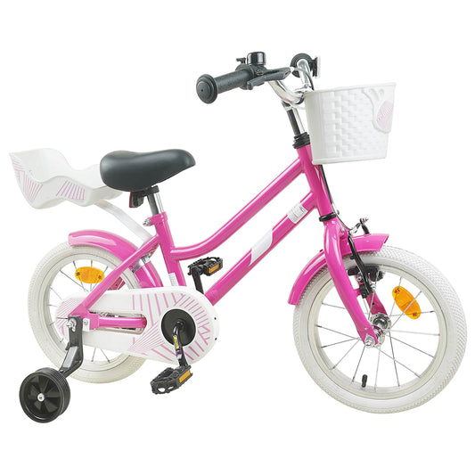 vidaXL Kids Bike 12 Inches for 2-4 Years Old Dark Pink