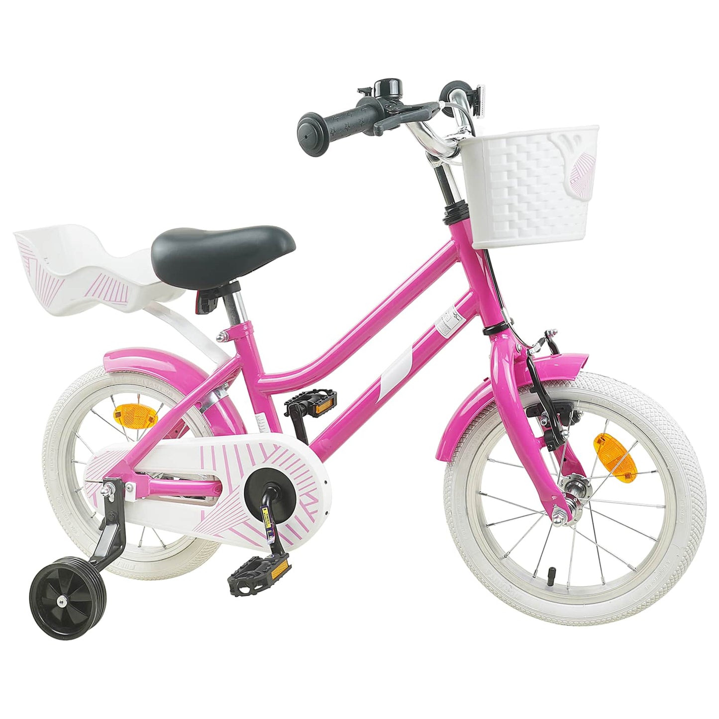 vidaXL Kids Bike 14 Inches for 3-5 Years Old Dark Pink