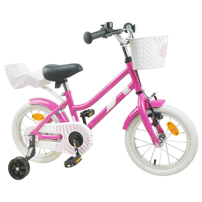 vidaXL Kids Bike 14 Inches for 3-5 Years Old Dark Pink