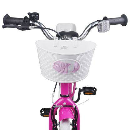 vidaXL Kids Bike 18 Inches for 5-7 Years Old Dark Pink