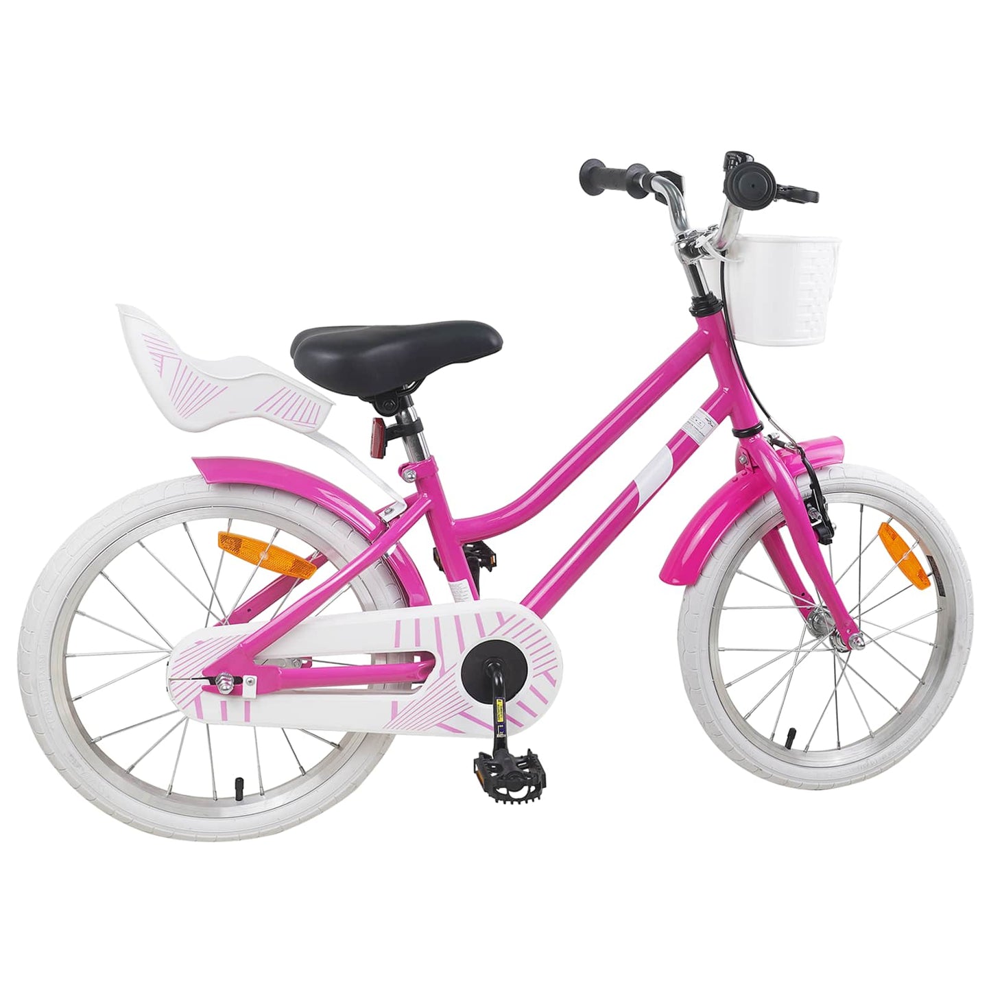 vidaXL Kids Bike 18 Inches for 5-7 Years Old Dark Pink