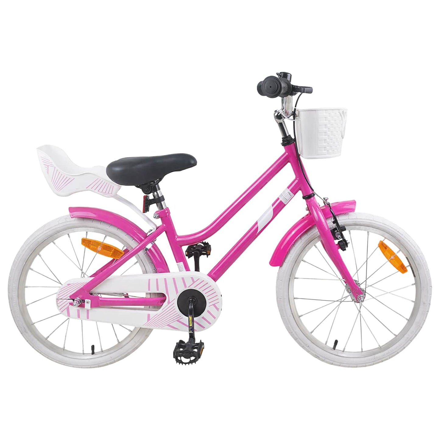 vidaXL Kids Bike 18 Inches for 5-7 Years Old Dark Pink
