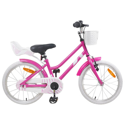 vidaXL Kids Bike 18 Inches for 5-7 Years Old Dark Pink