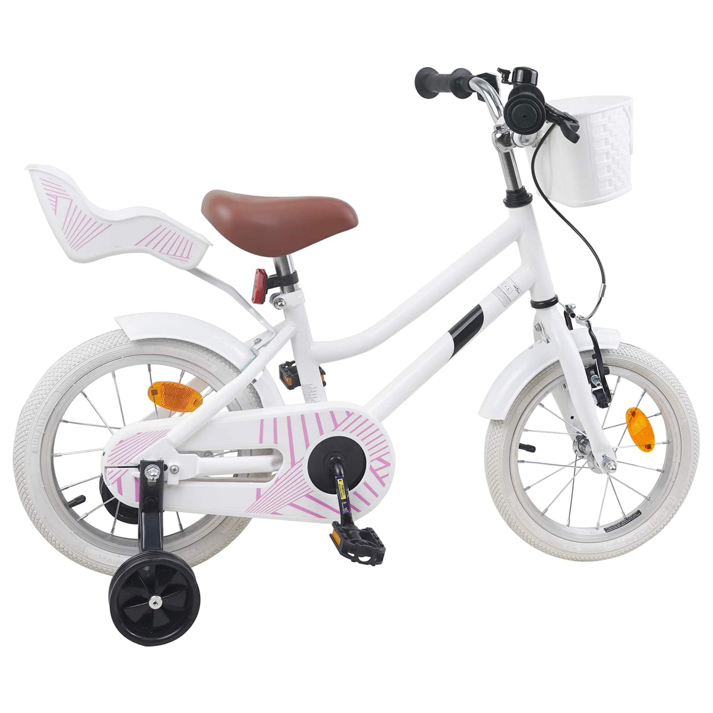 vidaXL Kids Bike 12 Inches for 2-4 Years Old White