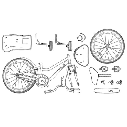vidaXL Kids Bike 16 Inches for 4-6 Years Old White