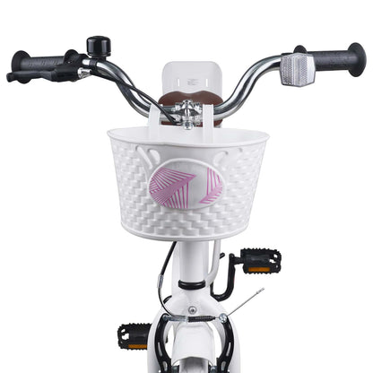 vidaXL Kids Bike 18 Inches for 5-7 Years Old White