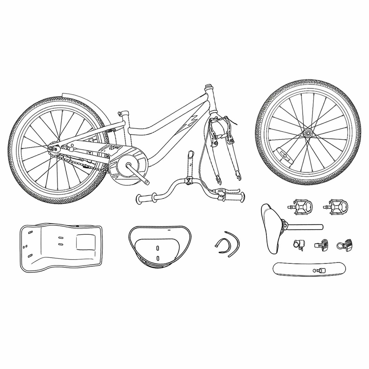 vidaXL Kids Bike 18 Inches for 5-7 Years Old White