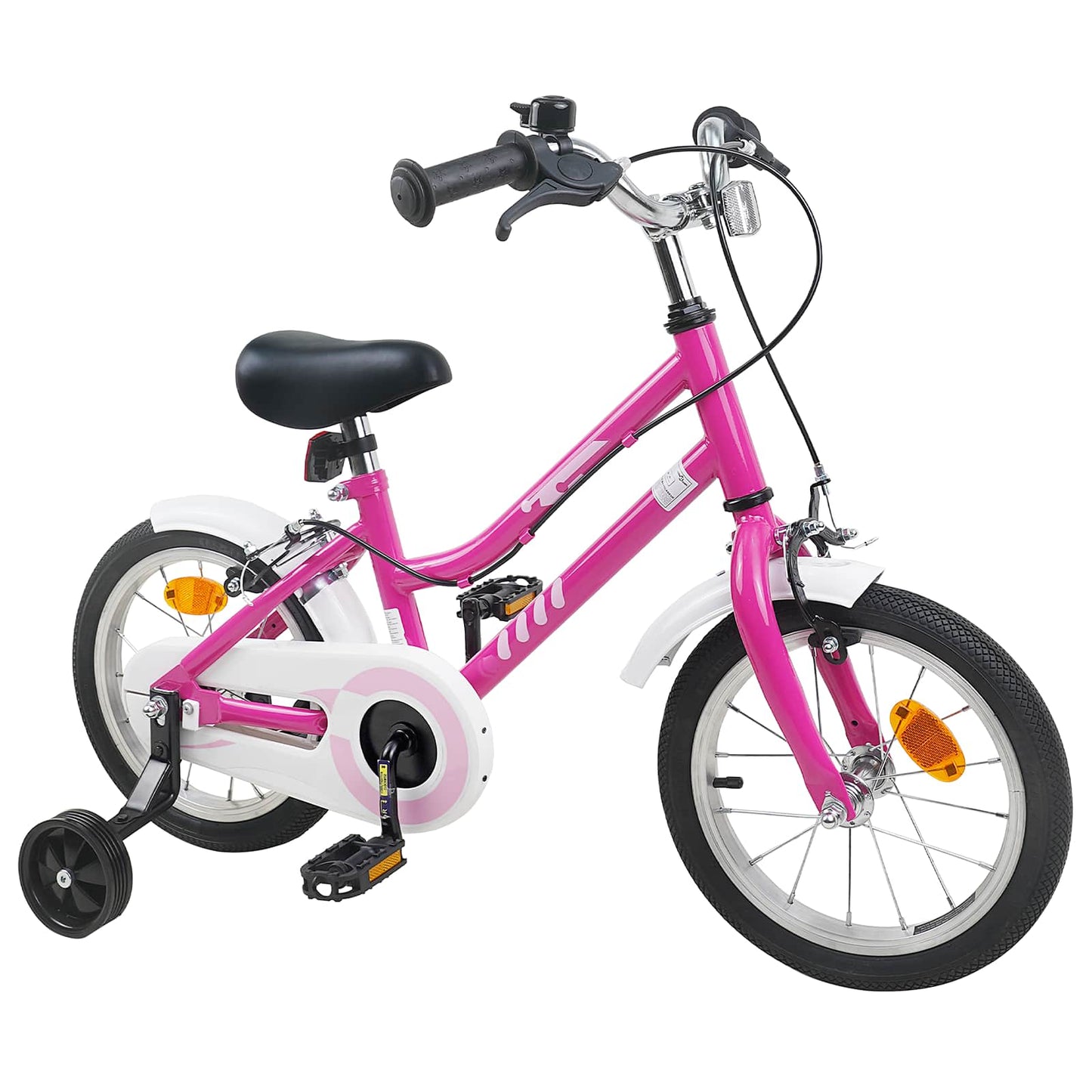 vidaXL Kids Bike 16 Inches for 4-6 Years Old Pink White