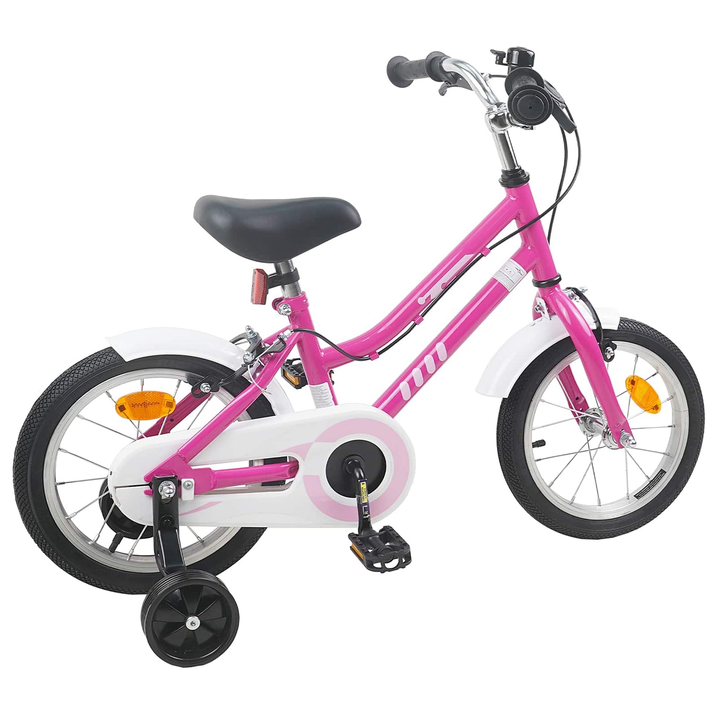 vidaXL Kids Bike 16 Inches for 4-6 Years Old Pink White