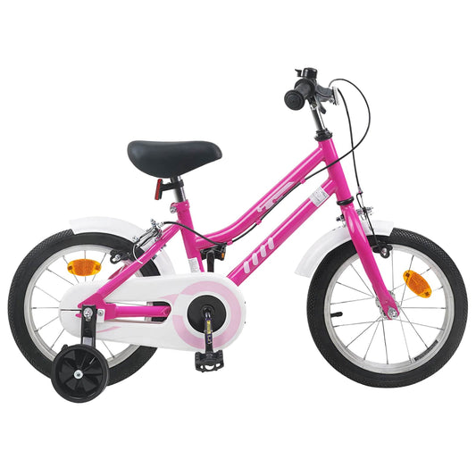 vidaXL Kids Bike 16 Inches for 4-6 Years Old Pink White