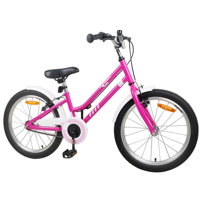 vidaXL Kids Bike 22 Inches for 7-12 Years Old Pink White