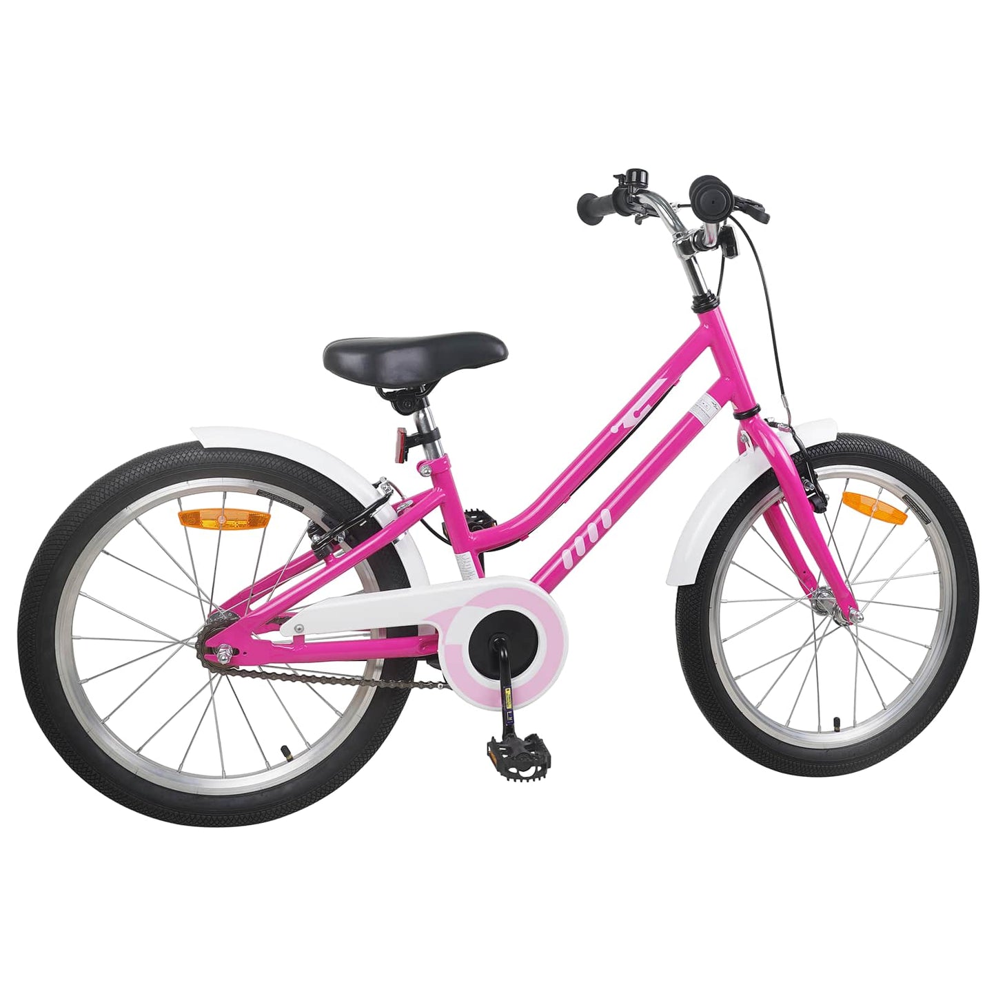 vidaXL Kids Bike 22 Inches for 7-12 Years Old Pink White