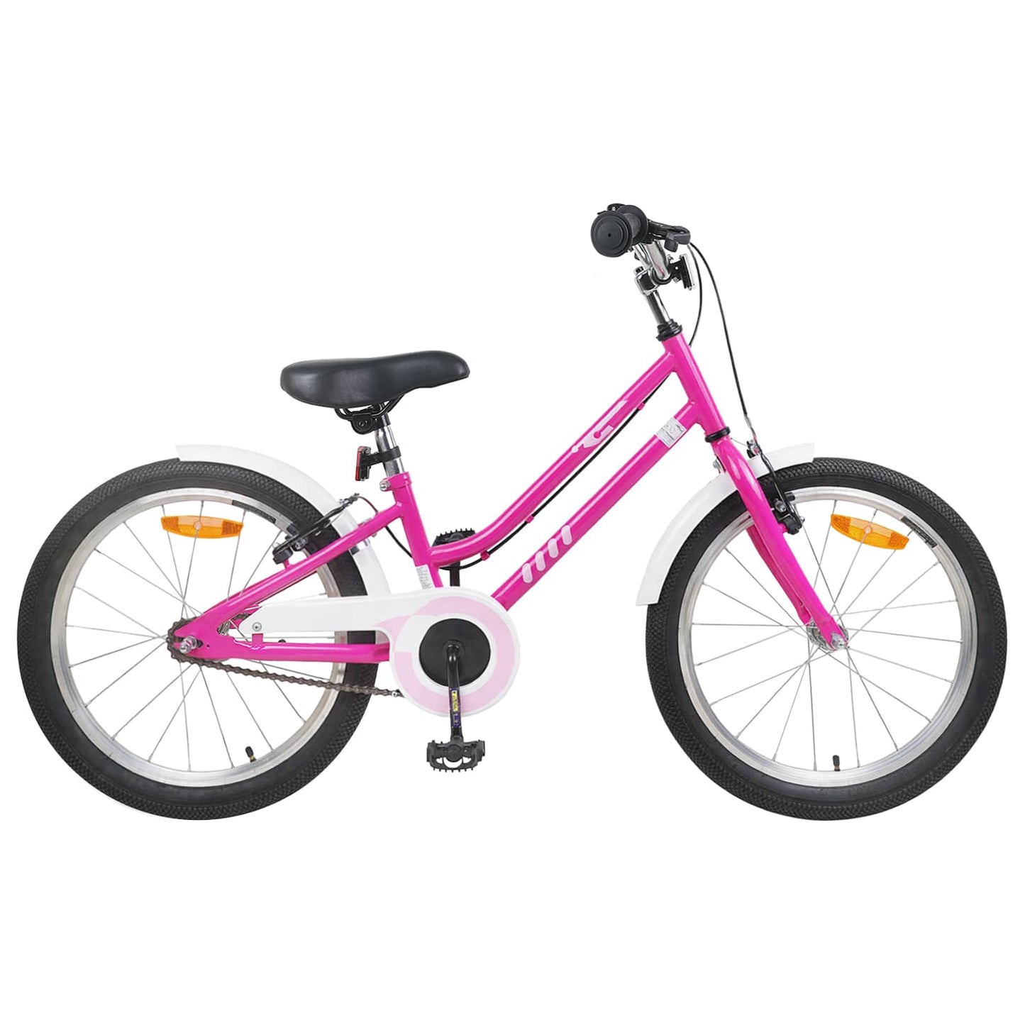 vidaXL Kids Bike 22 Inches for 7-12 Years Old Pink White