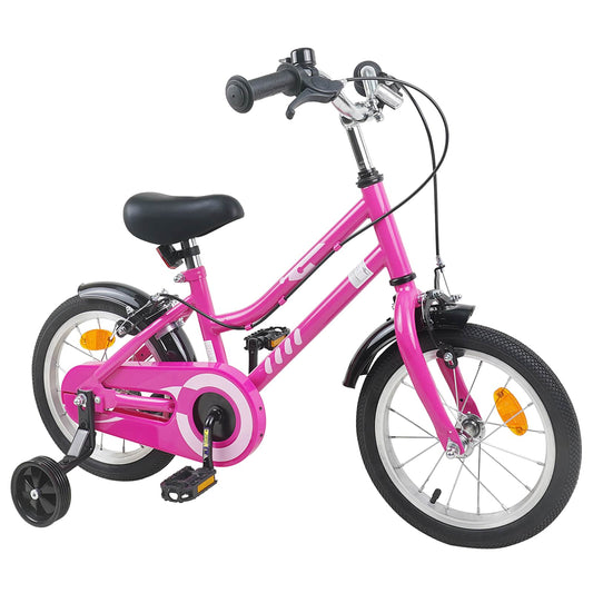 vidaXL Kids Bike 12 Inches for 2-4 Years Old Pink Black
