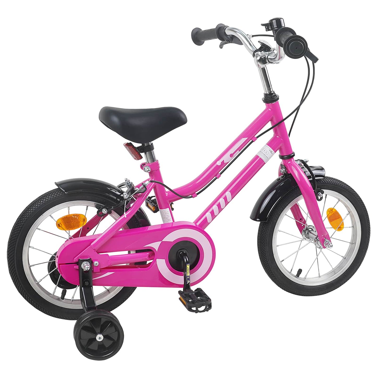 vidaXL Kids Bike 12 Inches for 2-4 Years Old Pink Black