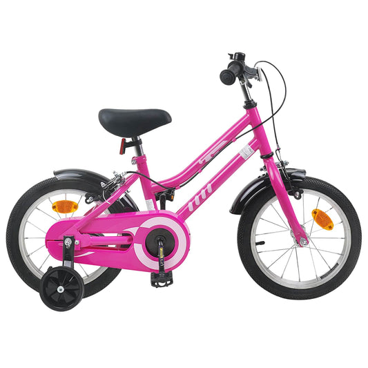 vidaXL Kids Bike 12 Inches for 2-4 Years Old Pink Black