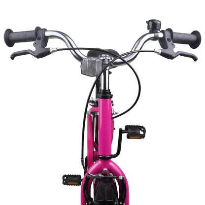 vidaXL Kids Bike 24 Inches for 8-12 Years Old Pink Black