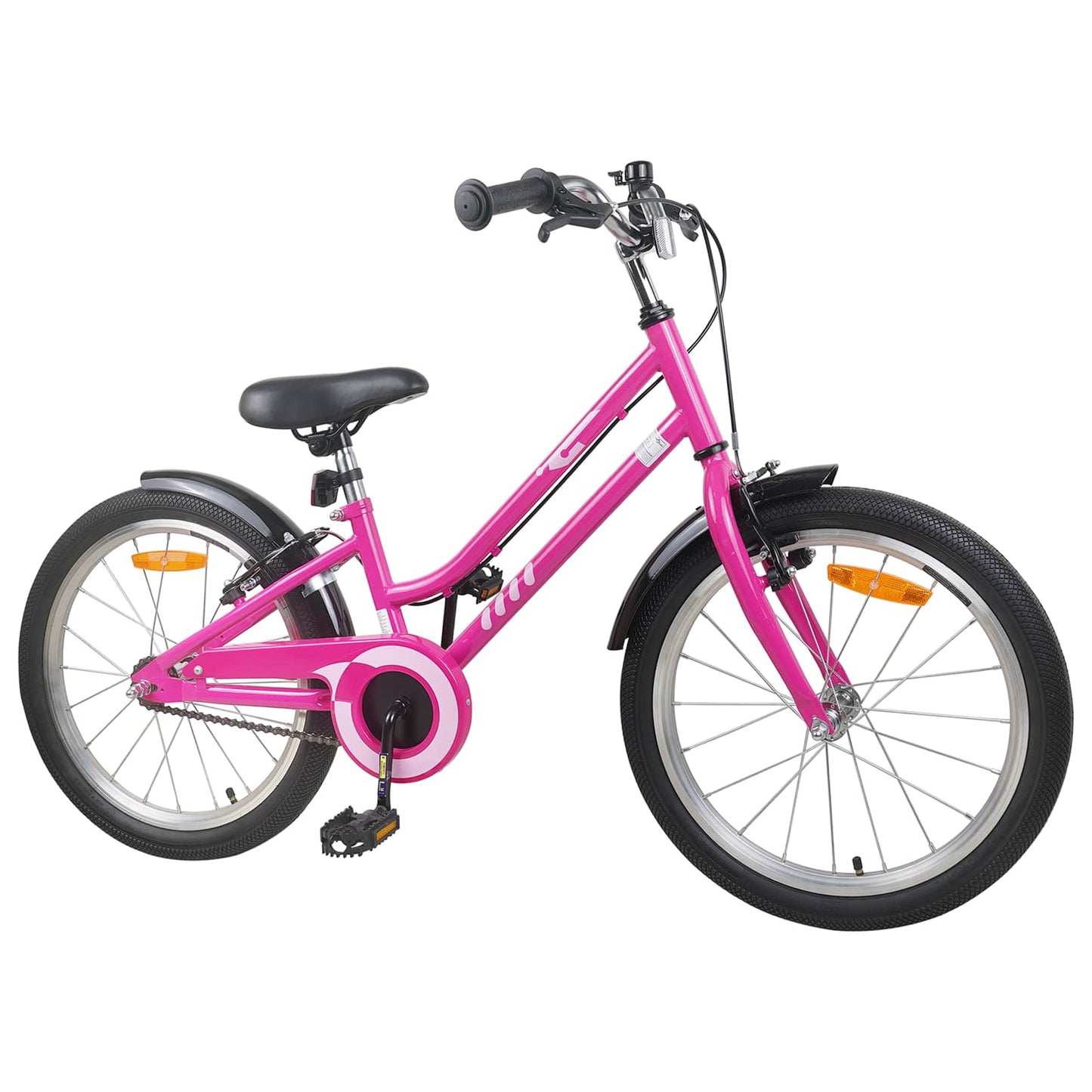 vidaXL Kids Bike 24 Inches for 8-12 Years Old Pink Black
