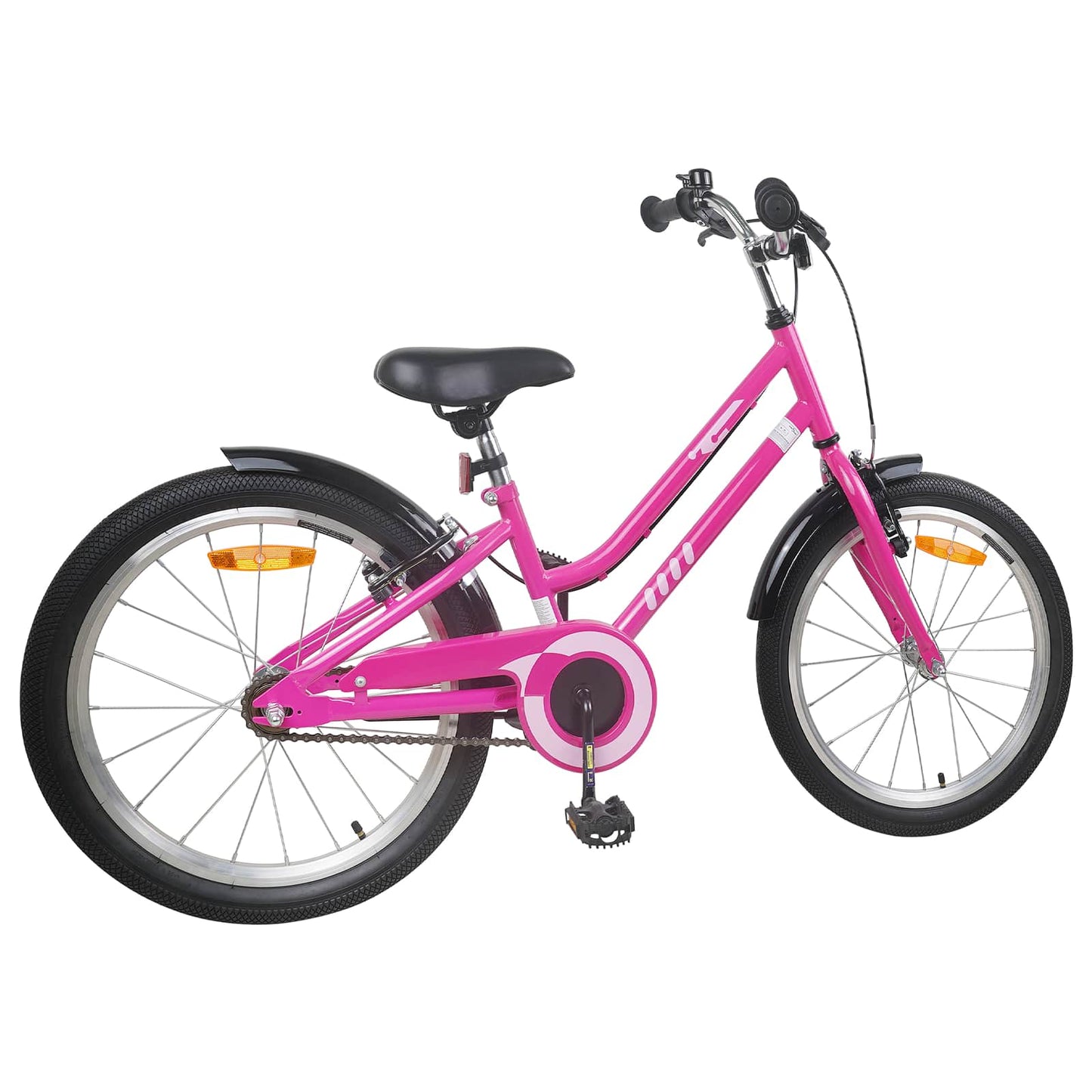 vidaXL Kids Bike 24 Inches for 8-12 Years Old Pink Black