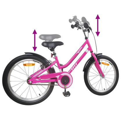 vidaXL Kids Bike 24 Inches for 8-12 Years Old Pink Black