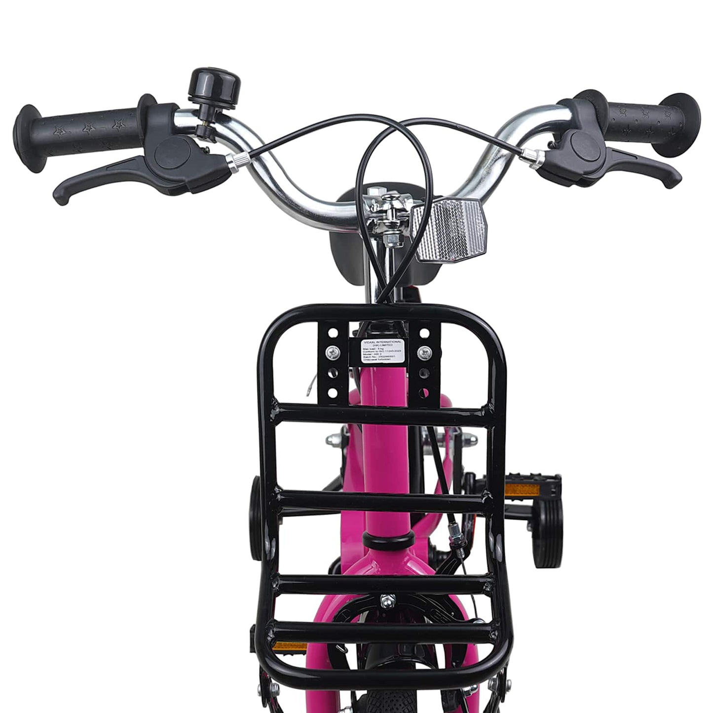 vidaXL Kids Bike 12 Inches for 2-4 Years Old Pink and Black