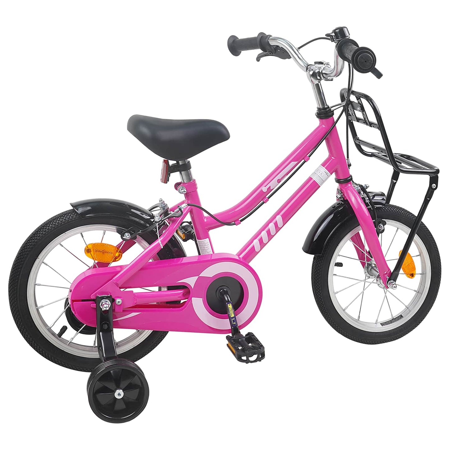 vidaXL Kids Bike 12 Inches for 2-4 Years Old Pink and Black