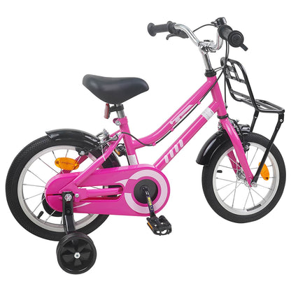 vidaXL Kids Bike 12 Inches for 2-4 Years Old Pink and Black