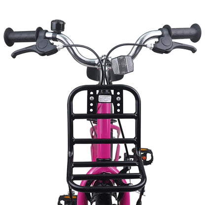 vidaXL Kids Bike 18 Inches for 5-7 Years Old Pink and Black