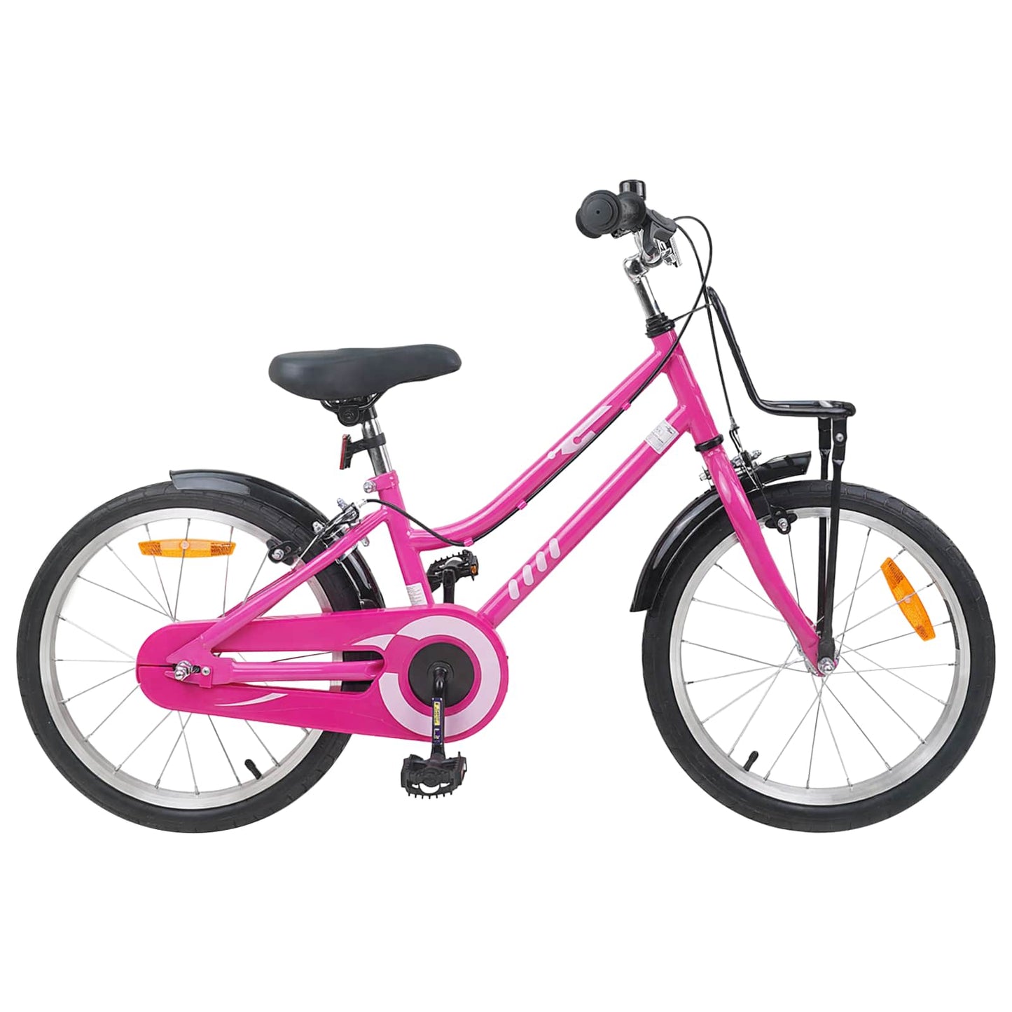vidaXL Kids Bike 18 Inches for 5-7 Years Old Pink and Black