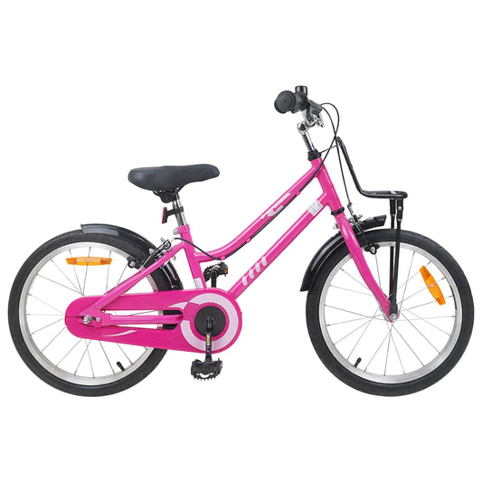 vidaXL Kids Bike 18 Inches for 5-7 Years Old Pink and Black