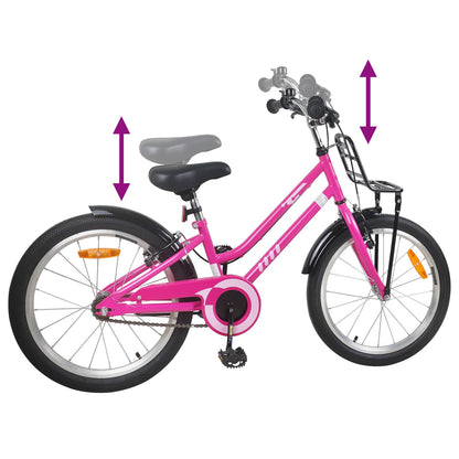 vidaXL Kids Bike 20 Inches for 6-11 Years Old Pink Black