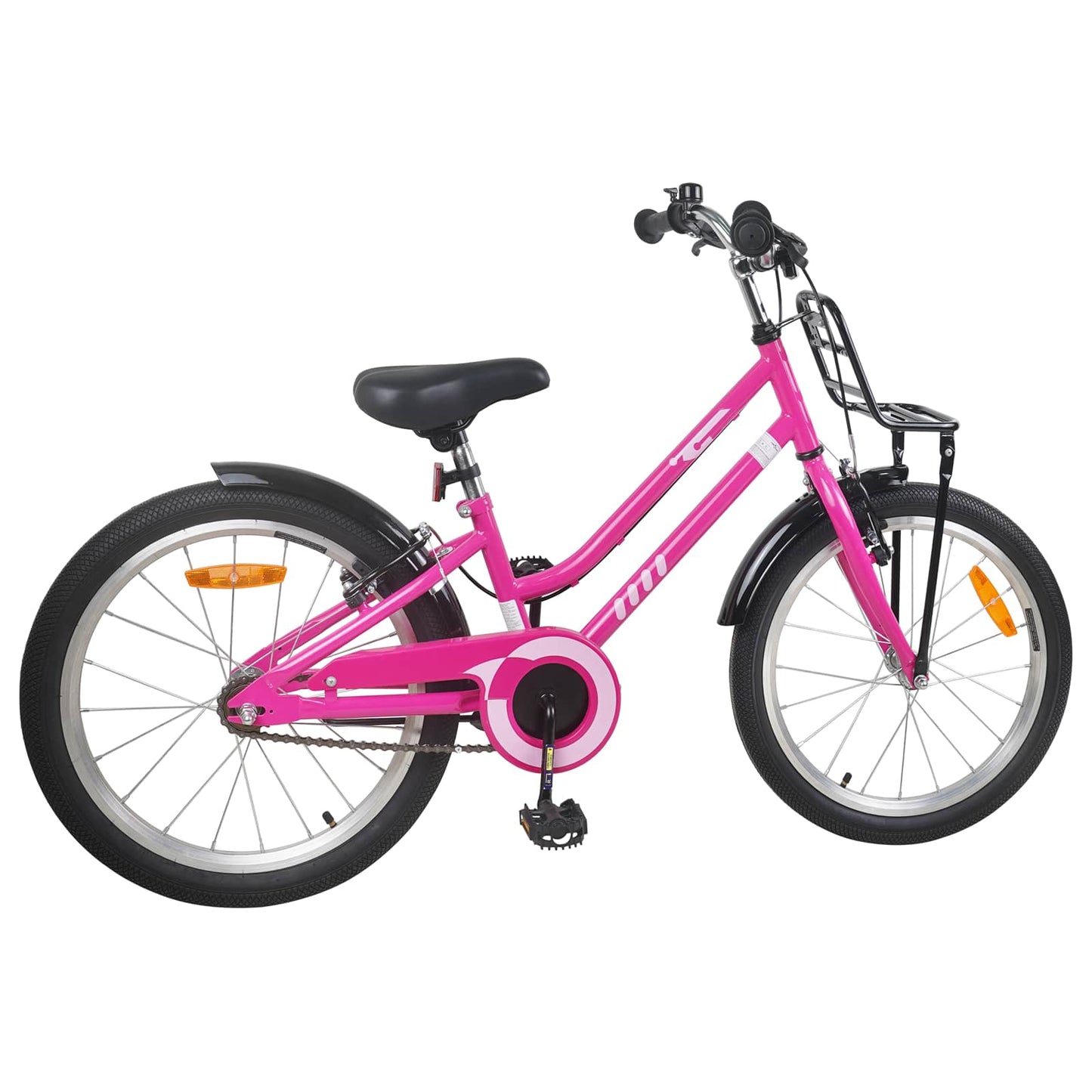 vidaXL Kids Bike 22 Inches for 7-12 Years Old Pink Black