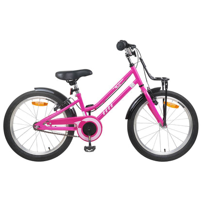 vidaXL Kids Bike 22 Inches for 7-12 Years Old Pink Black