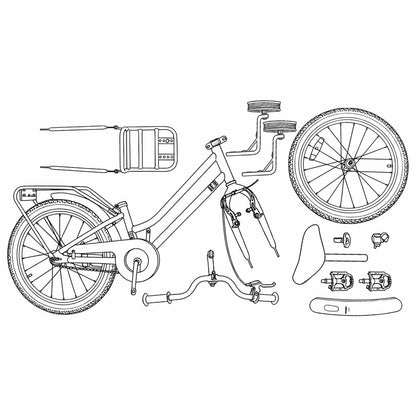 vidaXL Kids Bike 14 Inches for 3-5 Years Old Black