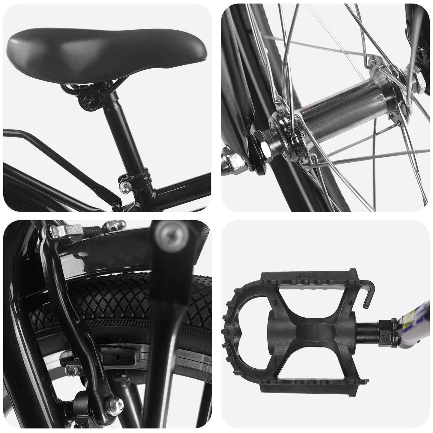 vidaXL Kids Bike 16 Inches for 4-6 Years Old Black