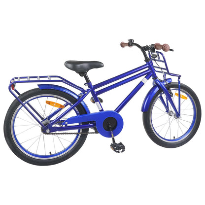 vidaXL Kids Bike 18 Inches for 5-7 Years Old Dark Blue